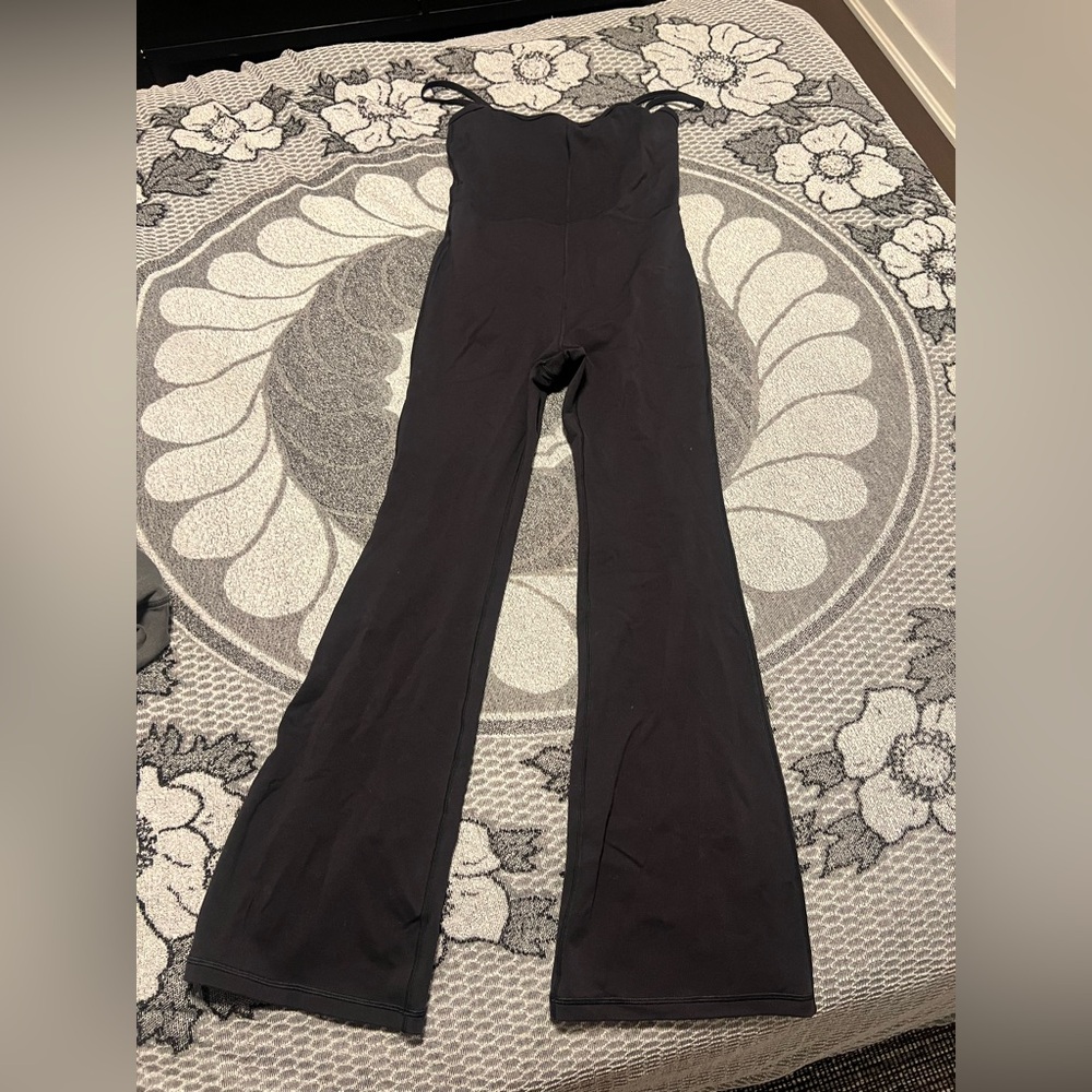 Wilfred Black Flared Divinity Jumpsuit/Romper